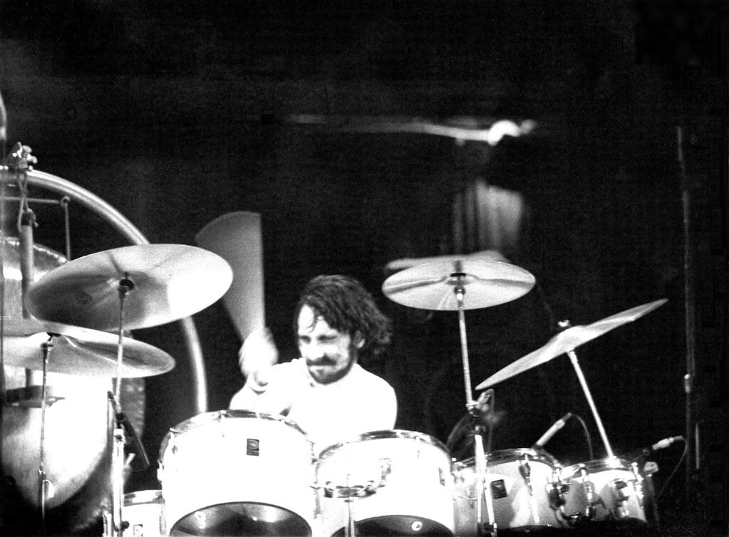 Keith Moon, the Who, drumming, Winterland, SF CA USA, 3/28/1976