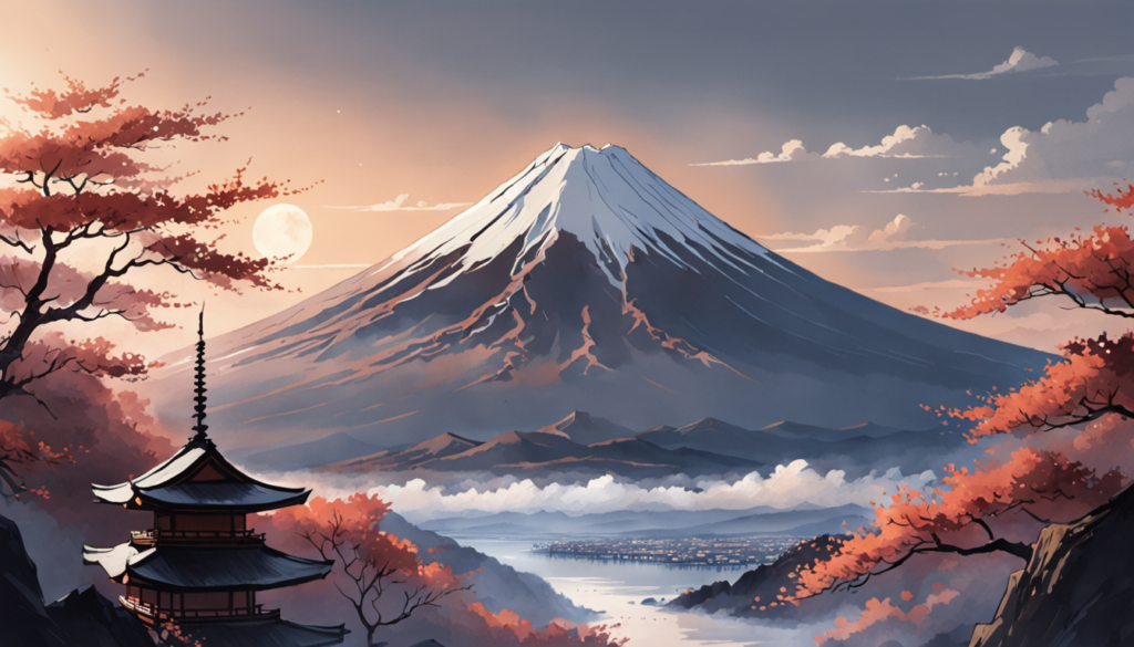 illustration of Mount Fuji  